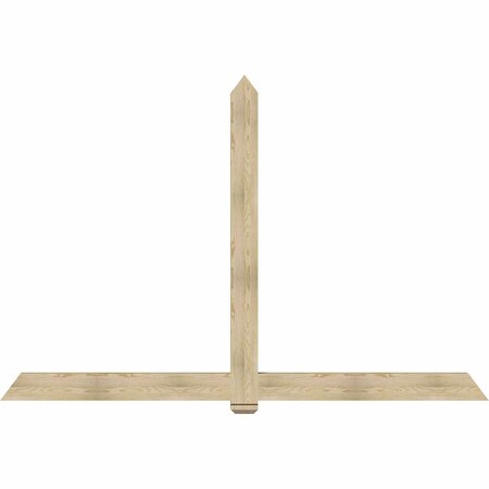 Ekena Millwork Eugene Rough Sawn Timber Gable Bracket, Douglas Fir, 108"W x 72"H x 4"D x 6"F, 16/12 Pitch GBW108X72X0406EUG00RDF